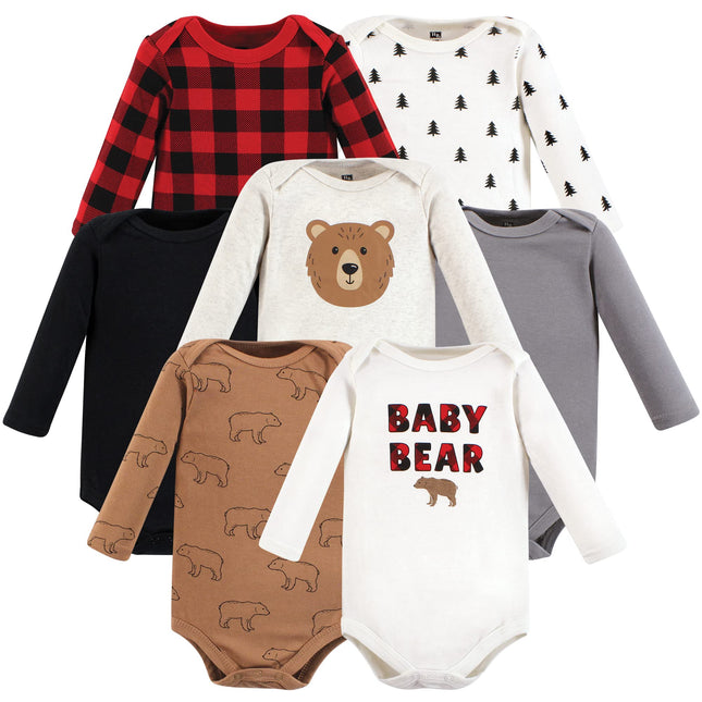 Hudson Baby Baby Boys Cotton Long-sleeve Bodysuits