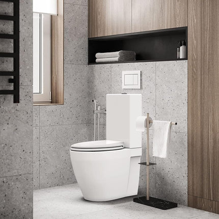 Durable Elongated Toilet Seat with Slow Soft Close - Easy to Install and Clean, Never Loosens - White, Fits Most Elongated Toilets