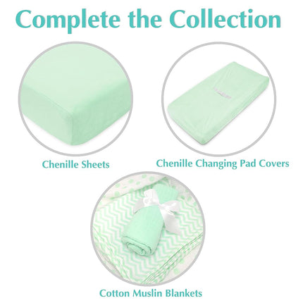 Sábana Ajustable de Punto Jersey 100% Algodón Natural para Cuna Corral Pack N Play de American Baby, Menta, Suave y Transpirable, para Niños y Niñas