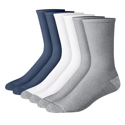 Hanes Men's Max Cushioned Crew Socks, Moisture-Wic