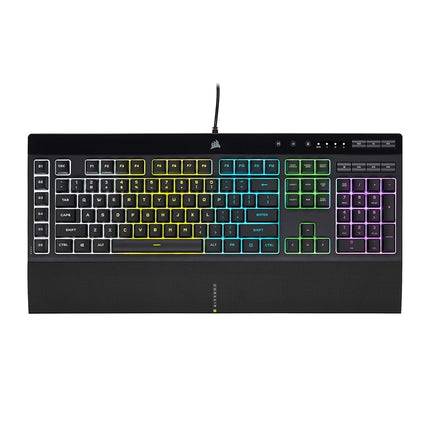 Corsair K55 RGB PRO Wired Gaming Keyboard Membrane � IP42 Anti-Dust and Overflow � 6 Macro Keys with Elgato Integration � Compatible with iCUE � QWERTY NA � PC, Mac, Xbox � Black