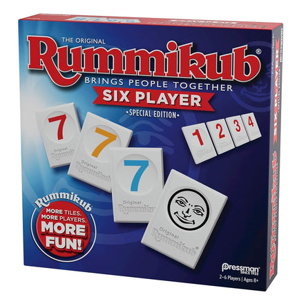 Pressman Rummikub Six Player Edition - The Classic Rummy Tile Game - More Tiles and More Players for More Fun! by , Blue