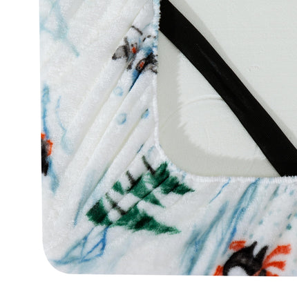 Elegant Comfort Luxuriously Soft 4-Piece Holiday Velvet Plush Flannel Sheet Set - Premium Quality - Cozy Warm, Christmas Fuzzy Velvet Flannel Fleece Deep Pocket Sheet Set - Twin XL, Skiing Penguins
