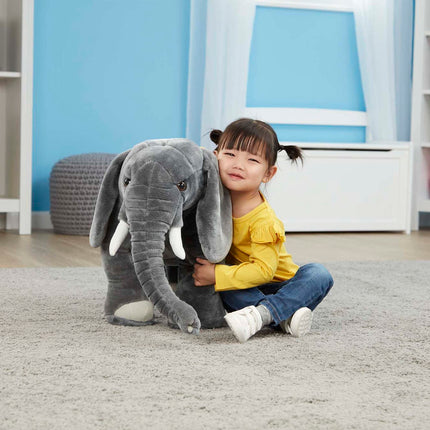 Melissa & Doug Elefante Gigante - Animal de Peluche Realista (más de 90 cm de largo)
