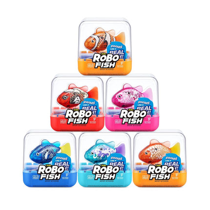 Robo Fish Series 3 Robotic Swimming Fish (Orange and Teal) electronic pet fish, summer pool toy, bath toy, (2 Pack, Orange and Teal)