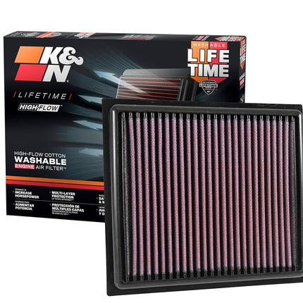 K&N Engine Air Filter: High Performance, Premium, Washable, Replacement Filter: Compatible with 2014-2019 Jeep/Fiat L4 1.4/1.6/2.4 L (Compass, Renegade, 500x) , 33-5034