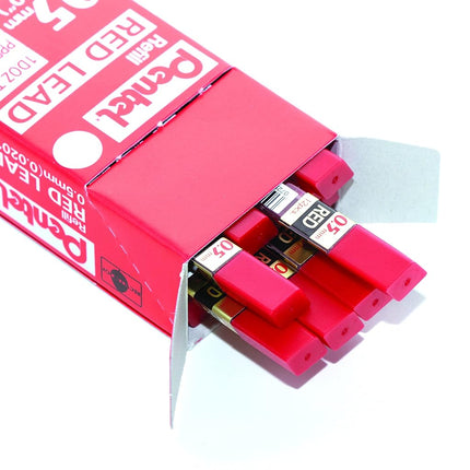 Pentel PPR Cases of 12 Red Refill Leads for Mechanical Pencils 0.5 mm
