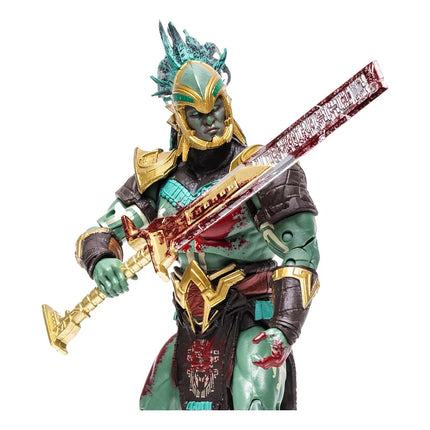 McFarlane Toys, 7-inch Kotal Kahn (Bloody) Mortal Kombat 11 Figure with 22 Moving Parts, Collectible Mortal Kombat Figure with collectors stand base – Ages 14+