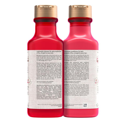Maui Moisture Lightweight Hydration + Hibiscus Water Shampoo + Conditioner, Nourishing Aloe Vera Softens & Quenches Hair, Vegan & Silicone-Free, 13 Fl Oz, 2 Pack