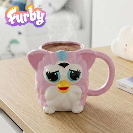 Silver Buffalo Furby Pink Toy, 3D Sculpted Mug, 20oz