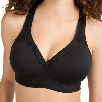 Champion womensB9373Med Support Curvy with Sewn in Cup Sports Bra - Black - M