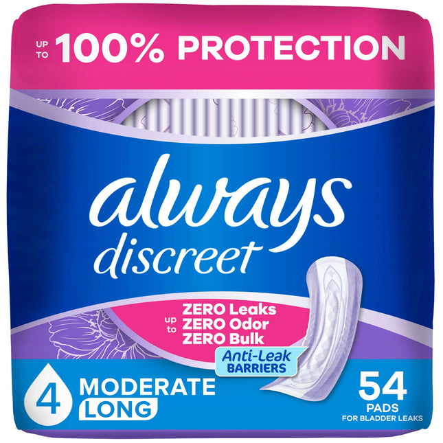 Always Discreet, Incontinence & Postpartum Pads fo