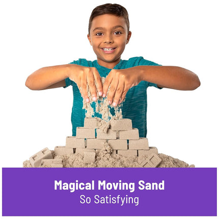 Kinetic Sand, Construction Site Folding Sandbox with 2lbs Play Sand & Toy Truck, Storage Case, Sensory Toys, for Kids Ages 3 and up
