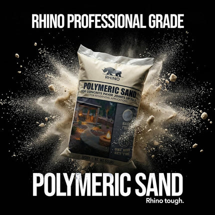 Rhino Power Bond Plus - Polymeric Sand for Pavers and Stone Joints up to a Maximum of 2 inches. (10 Pound, Ivory)