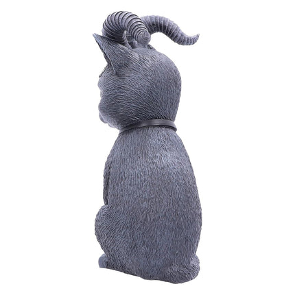 Nemesis Now Large Pawzuph Horned Occult Cat Figurine, Black, 26.5cm