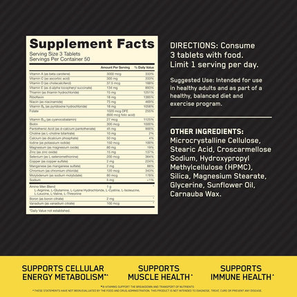 OPTIMUM NUTRITION Opti-Men, Mens Daily Multivitamin Supplement with Vitamins C, D, E, B12, 150 Count