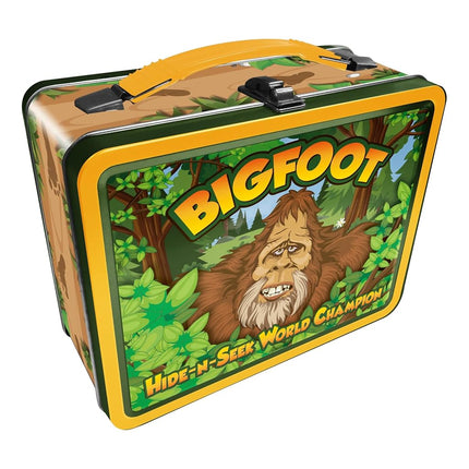 AQUARIUS Bigfoot Fun Box - Sturdy Tin Storage Box with Plastic Handle & Embossed Front Cover - Officially Licensed for Fun Merchandise & Collectible Gift