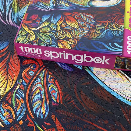 Springbok Elephant Mandala 1000 Piece Jigsaw Puzzle for Adults - Unique Cut Pieces - Made in USA