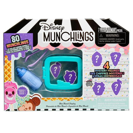 Just Play Disney Munchlings Mini Munch Displays, 7-piece Figure Set, Color Change, Scented, Kids Toys for Ages 3 Up