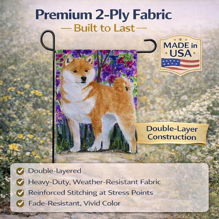 Caroline's Treasures SS8061GF Shiba Inu Flag, Small, Multicolor