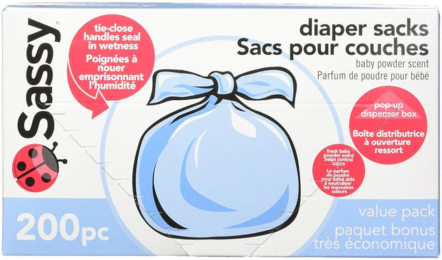 Sassy Baby Disposable Diaper Sacks, 200 Count