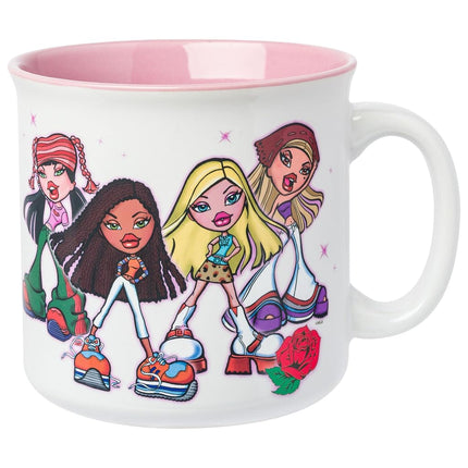 Silver Buffalo Bratz Drama Mama Roses Glitter 20oz Ceramic Camper Mug