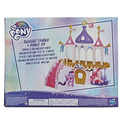 My Little Pony Friendship Castle Playset Including Twilight Sparkle and Pinkie Pie 3-inch Pony Figures with Brushable Hair and 16 Accessories, E9919