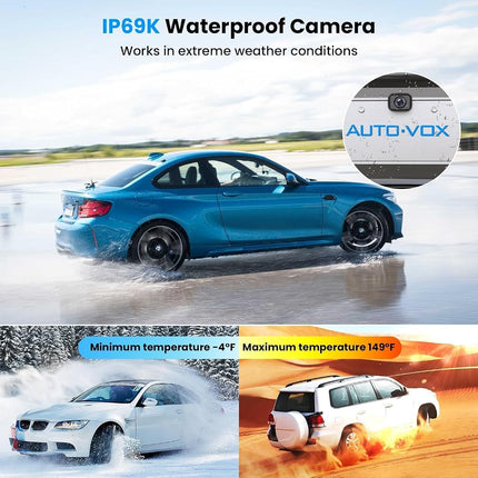 AUTO-VOX Wireless Backup Camera W12 for Car Truck SUV with 5" Monitor