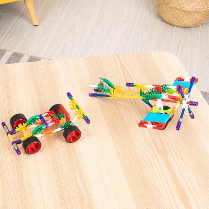 K'NEX Basic Fun Custom Cruisers Building Set – 30 Model STEM Construction Kit with 105 Pieces & Storage Bag – Creative Toy for Kids Aged 7+