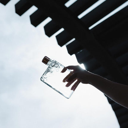 A6 memobottle - 375ml (12oz) - Compact, slim and flat water bottle designed to fit in your bag - Fits in handbags and small pockets | BPA Free Tritan™ Plastic | Modern, Minimalist and Convenient…