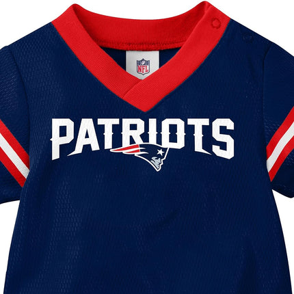 NFL New England Patriots Baby-Boy Dazzle Bodysuit, Team Color, 6-12 Months (138781160PTS612-417)