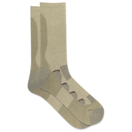 Merrell Unisex's Men's and Women's Moab Hiking Mid Cushion Socks-Moisture Wicking & Arch Support, Crew-Oatmeal, M-L
