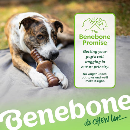 Benebone Zaggler Dog Chew Toy for Aggressive Chewers, Real Bacon, Giant