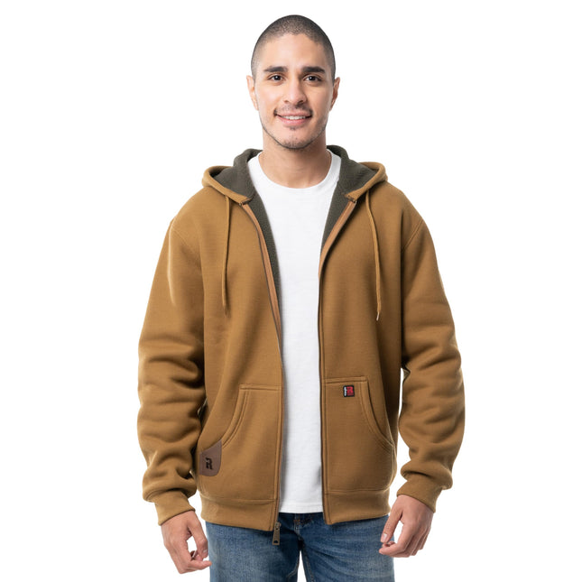 Wrangler Men's Thermal Sherpa Zip Hoodie, Duck Hea