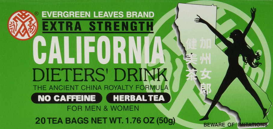 Evergreen Leaves Brand California Dieters' Tea 20 