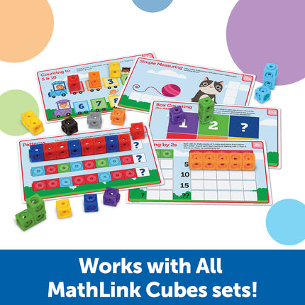Learning Resources MathLink Cubes Preschool Math Activity Set - 115 Pieces, Ages 3+ Preschool STEM Activities, Math Activity Set and Games for Kids, Preschool Learning Activities, Homeschool Essentials
