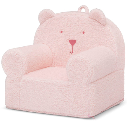 babyGap by Delta Children Sherpa Bear Chair - Greenguard Gold Certified, Blush