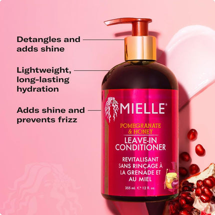 Mielle Pomegranate & Honey Leave In Conditioner for Curly Hair, 355 ml