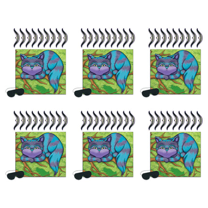 Beistle 60063, 6 Piece Pin The Smile On The Cheshi