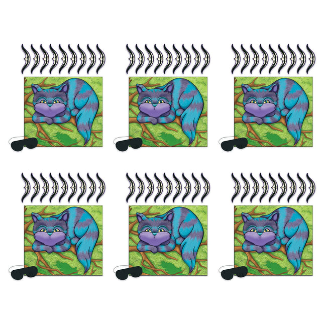 Beistle 60063, 6 Piece Pin The Smile On The Cheshi