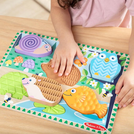 Touch & Feel Wooden Sensory Animal Puzzle