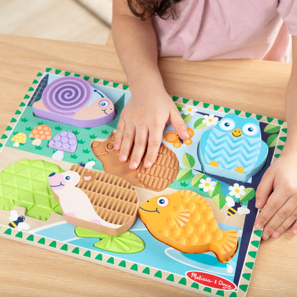 Touch & Feel Wooden Sensory Animal Puzzle