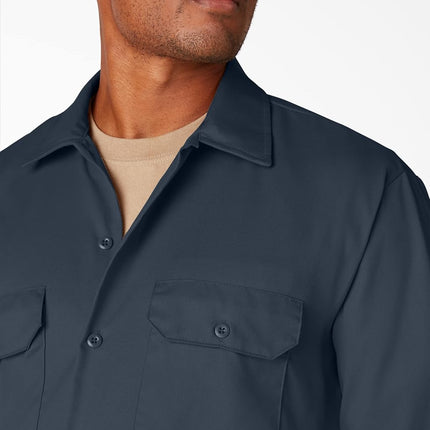Dickies Men's Long Sleeve Work Shirt, Navy, 3X-Large Big Tall