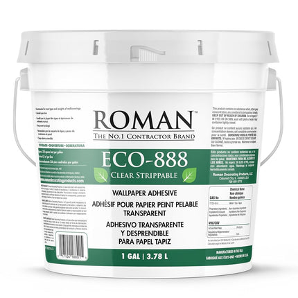 ROMAN’s ECO-888 Clear Strippable Wallpaper Adhesiv