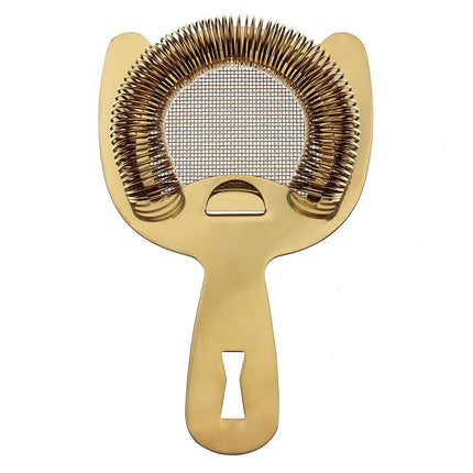 Barfly Fine Mesh Spring Strainer, Gold Plated