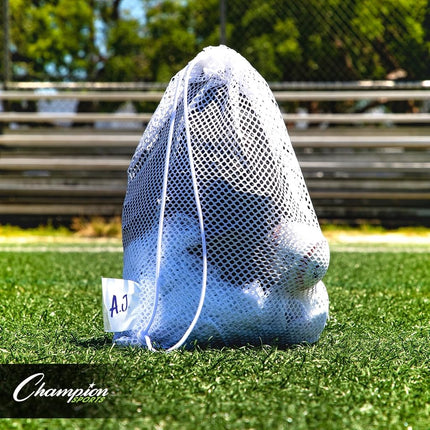 Champion Sports Mesh Equipment Bag (Black, 12 x 18-Inch)