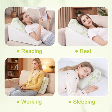 ROYALAY Best Pillow for After Face Lift Surgery, Memory Foam Back Sleeping Training Pillow for Wrinkles, Nose Job Recovery Supplies Support for Facial & Neck Procedures