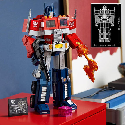 LEGO Optimus Prime 10302 Building Set for Adults; Build a Collectible Model of a Transformers Legend (1,508 Pieces), Standard