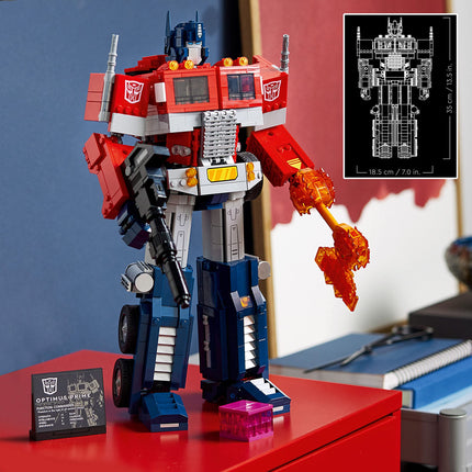 LEGO Optimus Prime 10302 Building Set for Adults; Build a Collectible Model of a Transformers Legend (1,508 Pieces), Standard