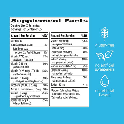 Centrum Multigummies Gummy Multivitamin for Men, Fruit, 170 Count